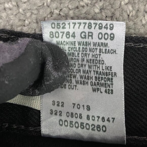NWOT Vintage Y2K Levi's 505 Regular Fit Jeans Men's 31 x 34 Fits 30 x 32 Black - Picture 9 of 14